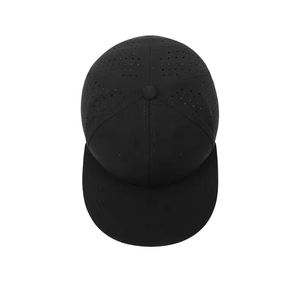Gorra de Béisbol Negra Impermeable y Transpirable de Malla, Estilo Hip Hop, Ajustable, de Secado Rápido, con Visera Plana - Product Image 4