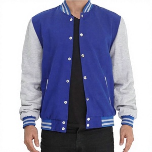 Chaqueta Varsity de Béisbol de Invierno 2024 al por Mayor, con Logotipo Personalizado, Cuello Alto, Parte Delantera de Lana, Logotipo en la Posición Frontal, Tallas Grandes para Hombre - Product Image 1