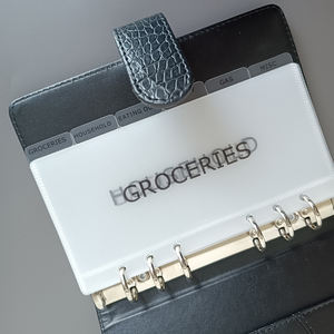 El mejor revisado Reutilizable Flexible Frost Plástico transparente Prefabricado A6 Carpeta de presupuesto con pestañas Divisor Bolsa de dinero personalizada <span class=keywords><strong>6</strong></span> Tab Sobre de efectivo - Product Image 3