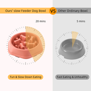 Mangkuk makanan lambat tipe tulang anjing mangkuk jilat Anti-tip antiselip antitersedak 2 in 1 mangkuk tempat makan kucing hewan peliharaan - Product Image 4