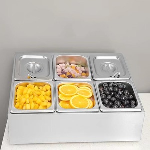 Espositore per Snack per alimenti da ristorante di alta qualità vassoio per contenitori per padelle <span class=keywords><strong>Gastronorm</strong></span> in acciaio inossidabile - Product Image 2