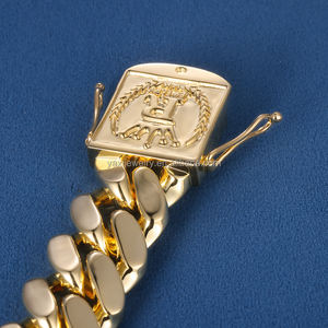 공장 사용자 정의 20MM 리얼 S925 실버 9k 10K 14k 18k 솔리드 채워진 화이트 골드 마이애미 쿠바 링크 체인 팔찌 - Product Image 5