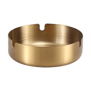 Vente en gros de cendrier de bureau rond et épais en acier inoxydable au design classique anti-chute pour la maison hôtels cafés restaurants - Product Image 2