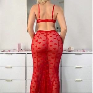 Intimo Sexy da Donna, Lingerie con Stampa <span class=keywords><strong>Love</strong></span>, Abito Sottile in Rete per Feste, Camicia da Notte per Nightclub, Biancheria Intima Femminile - Product Image 2