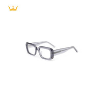 Lunettes optiques rectangulaires surdimensionnées en acétate, tendance classique pour femmes et hommes, monture optique personnalisable avec logo pour l'extérieur