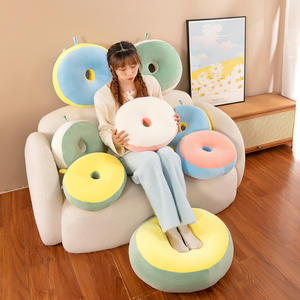 Nouveau coussin de chaise de bureau doux PP coton macaron beignet jouet en peluche innovant oreiller en peluche coloré - Product Image 2