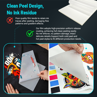 Film de transfert DTF antistatique FCOLOR en rouleau PET, film d'impression lisse sans papier pour transfert de logo sur vêtements DIY par presse à chaud