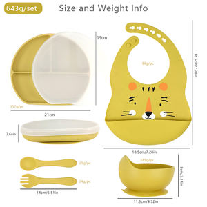 Aby iliilicono Bib eeding et abeeding Aby Owl Poon up iigh uality iliilicono orortable ableableware para niños - Product Image 4