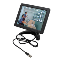 Mini Monitor LCD Portátil de 8 Pulgadas con Puerto de Conexión VGA, HDMI, AV, BNC y USB para Cámaras de Vigilancia CCTV