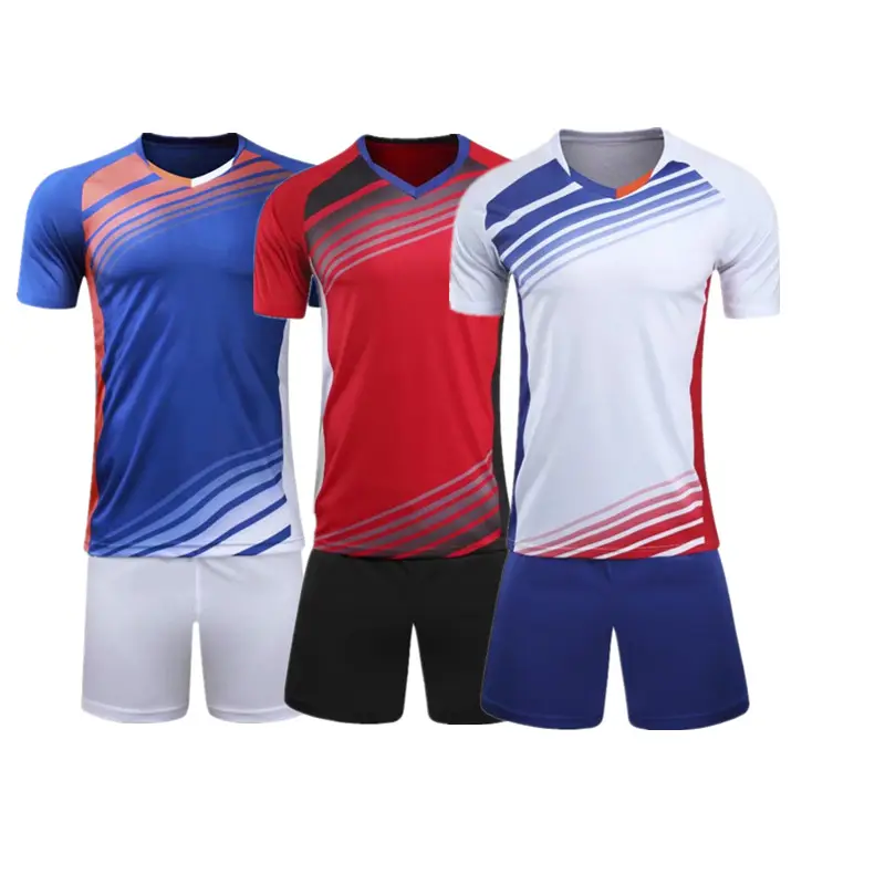 De algodón de moda de fútbol en Stock de fútbol jersey personalizado uniforme de fútbol de fabricación personalizada camiseta de fútbol