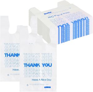 Bolsas de plástico tipo camiseta para compras, reutilizables y desechables para restaurantes, tiendas de conveniencia, alimentos y supermercados - Product Image 1