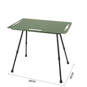 <b>Outdoor</b> Aluminum Alloy <b>Folding</b> Tactical <b>Table</b> for Camping Picnic Dining Anti-Slip Metal Legs General Use Furniture - Product Image 3