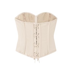 Zevity 2026 Nuova Camicetta Sexy da Donna con Cuori, Stile <span class=keywords><strong>Corsetto</strong></span> <span class=keywords><strong>Senza</strong></span> <span class=keywords><strong>Spalline</strong></span>, Blusa Slim con Lacci sul Retro, Top Corto Aderente - Product Image 2