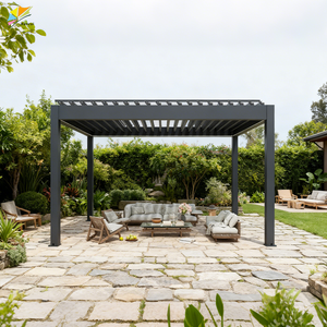 Kit de supports de gazebo en métal personnalisé Hanrui, systèmes de kit de jardinage en plein air, kit bioclimatique, supports de pergola en aluminium - Product Image 3