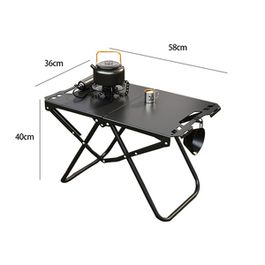 Mesa plegable para acampar, mesa plegable ligera para exteriores, mesa táctica plegable con bolsa de transporte para acampar, Picnic - Product Image 2