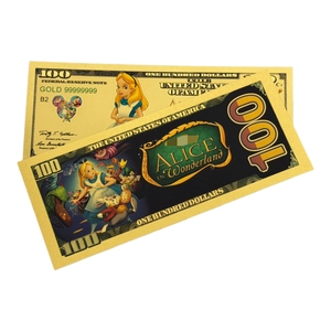 2026 America <strong>Alice</strong> <strong>in</strong> <strong>Wonderland</strong> Banknote <strong>in</strong> 24K Gold Plated for Gifts - Product Image 2
