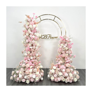 ของตกแต่งพื้นหลังซุ้มแต่งงานเทียมที่มีสีสันโรแมนติก - Product Image 1