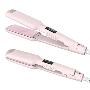 Hot Selling Pink Steam Hair Straightener 450F Flat Iron With Unique Steam Technology