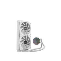 Pendingin Cair CPU AIO ALSEYE Warna Putih 120mm Y240-WA-ARGB untuk Casing PC Gaming
