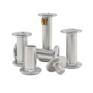 Los más vendidos: Tornillos de bloqueo de cabeza plana redonda de acero inoxidable 304, remaches de clavos para álbumes de recetas y libros de registro. - Product Image 1
