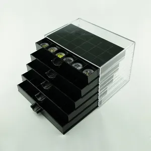 Hot Sale Transparent 5 Layers 120 Grids Jewelry Nail Acrylic Container Nail Rhinestones Storage Box