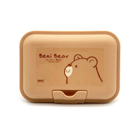 Anime Food grade cute container school lunch kids baby split bento box plastic lunch box with culture