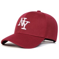 Topi Oxford Corduroy Custom Vintage NY Letter Unisex Kasual Sporty Gaya Jalanan yang Dapat Disesuaikan