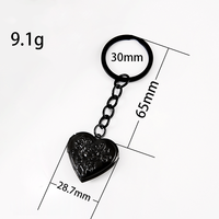 Ywyougang Porte-clés Cœur Rose 4 Couleurs, Médaillon Ouvrable avec Cadre Photo, Pendentif Amour en Acier Inoxydable, Cadeau