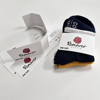 Bas quantité minimale de commande personnalisé chaussette emballage carton étiquette d'emballage papier de luxe chaussettes d'emballage étiquette volante pour 1/2/3 paires