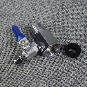 Vanne à bille à trois voies en acier inoxydable, filetage 1/2 pouce, connecteur pour purificateur d'eau, vanne d'entrée/sortie 4 points vers 2 points - Product Image 1