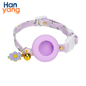 HanYang OEM Maßgefertigte Niedliche Haustier-<span class=keywords><strong>Tracking</strong></span>-Halsbänder Katzen-Nylonband AirTag <span class=keywords><strong>GPS</strong></span>-Tracker Schutz Reflektierendes Gehäuse Sicherheits-Haustierhalsband - Product Image 5