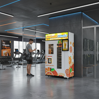 Machine à jus d'orange visualisée, distributeur automatique intelligent de jus d'orange frais avec boîte lumineuse extra-large