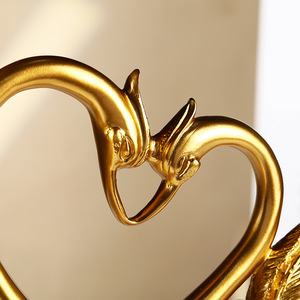 Estatua <span class=keywords><strong>Cisne</strong></span> Resina Pintada a Mano Estilo Nordico Figura Decorativa Hogar Escritorio Coleccionable Regalo Ornamento - Product Image 3
