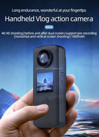 Dijital Spor Kamerası X3 Aksiyon Kamerası 360 Geniş Açı 10 Metre Su Geçirmez FlowState Sabitleme 5.7K HD Vlog MicroSD WiFi