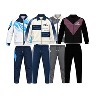 Survêtement de coach de football pour homme, coupe décontractée, avec veste zippée et pantalon assorti, idéal pour les équipes d'entraînement et la vente au détail sportive