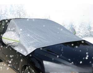 Pare-neige de voiture Couvre-neige avant Couvre-<span class=keywords><strong>soleil</strong></span> en tissu <span class=keywords><strong>Demi</strong></span>-couverture de pare-brise Couvre-pare-<span class=keywords><strong>soleil</strong></span> antigel - Product Image 4