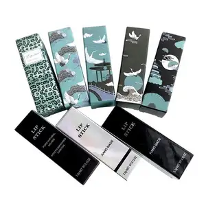 디자인 Eco 뜨거운 우표 로고를 가진 친절한 주문 화장용 입술 광택 립스틱 종이 포장 상자