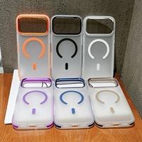 Coque de téléphone magnétique mate pour iPhone 17 Air 16 Pro Max, étui de luxe pour téléphone portable avec protection métallique de l'appareil photo