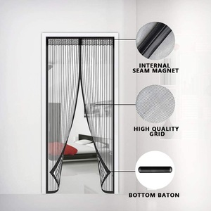 Imanes duraderos modernos para puerta, precio al por mayor de fábrica, cortina de malla magnética, insecto, mosquito, poliéster, estilo diseñado moderno - Product Image 4