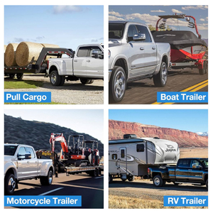 Montaje receptor doble de enganche de tres bolas ajustable para camioneta SUV Combo de remolque con 1-7 8 2 2-5 bolas de remolque de 16 pulgadas - Product Image 2