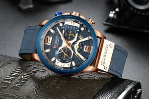 Reloj de Pulsera Curren 8329 Clásico de Lujo para Hombre, con Caja de Aleación, Correa de Cuero, Resistente al Agua, de Cuarzo, Montre Homme, Relojes - Product Image 5