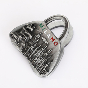 Imán de nevera 3D clásico personalizado de metal estilo Art Déco <span class=keywords><strong>Milano</strong></span>, ecológico, impermeable, recuerdo turístico con forma personalizada - Product Image 3