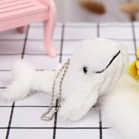 Porte-clés en peluche Baleine Beluga Mignonne de Dessin Animé, Breloques de Sac à Dos, Petites Poupées en Peluche Baleine Douces, Accessoires Porte-clés, Cadeau en Gros