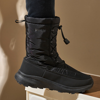 Bottes de neige mi-mollet pour femmes personnalisées originales vente en gros de bottes de neige pour femmes noires antidérapantes et imperméables de haute qualité chaussures d'hiver