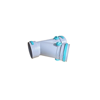 Raccord en T oblique pour tuyau PE 110-110-110, connecteur 3 voies pour conduit de ventilation, raccord de tuyauterie CVC pour système de ventilation