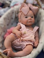 Poupée Bébé Reborn Chauve à Bouche Ouverte de 16 Pouces pour Filles, Corps Entier en Silicone, Anatomiquement Correcte, Nouveau-né avec Kit d'Alimentation, Certifiée CE