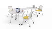 Table ronde de négociation partagée de bureau chaud de petite réunion de bureau moderne