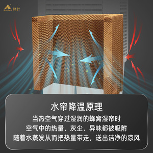 พัดลมไอเย็นแบบระเหย 120W พกพาได้ สำหรับอุตสาหกรรม เสียงเบา 3 ระดับความเร็ว ตั้งพื้น วัสดุพลาสติก - Product Image 4