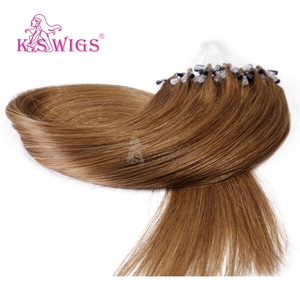Cabello Remy Chino 100% al por mayor, con microanillos, cutícula alineada, virgen, doble densidad, sin caída, color con mechas, liso natural. - Product Image 3