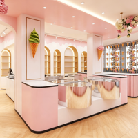 Maßgefertigte Multifunktionale Hochleistungs-Gelato-Vitrine Luxuriöse Kommerzielle Eiscreme-Vitrine mit LED-Beleuchtung Umweltfreundlich